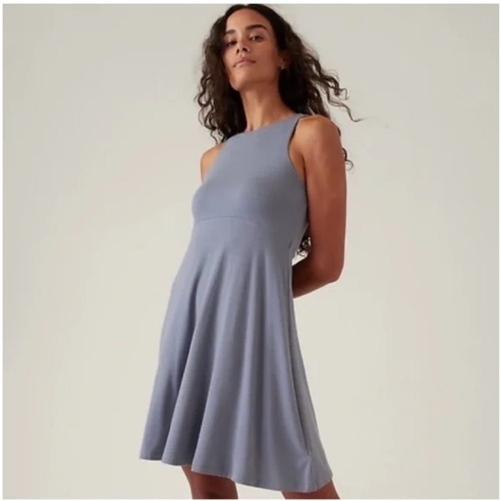 Pre owned Athleta Santorini Thera A-Line Mini Dress Size LT $20